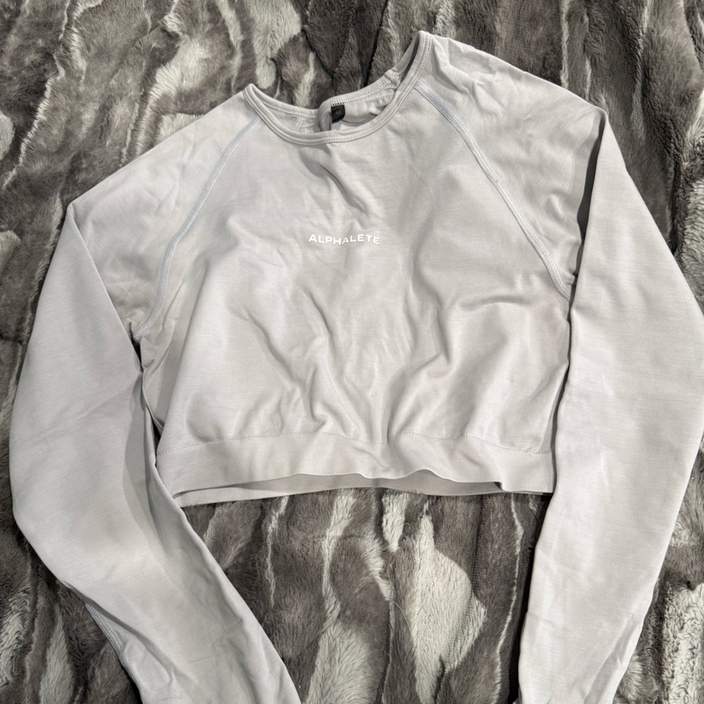 Soft Gray Long Sleeve Top